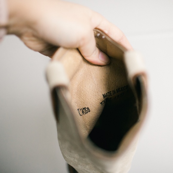 Frye Tan Leather Suede Braided Pointed Toe Boot - Picture 7 of 7